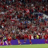 L'euphorie dans le stade de Genève KEYSTONE/SALVATORE DI NOLFI
